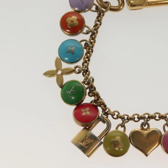 LOUIS VUITTON Porte Cles Chainne Pastille Key Holder Metal M66005 Auth 136335 - Picture 8 of 10